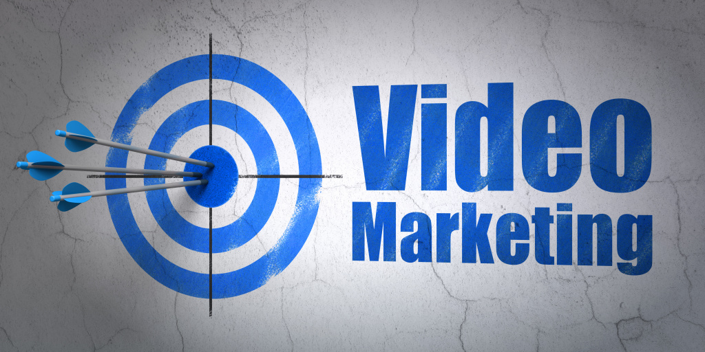 Business Concept: Target And Video Marketing On Wall Background